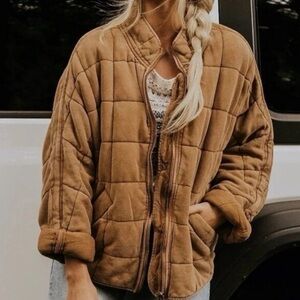 Free People Dolman Jacket in Toasted Coconut XS